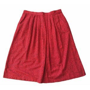 Fritzi Woman Size 36 Full Length Skirt Red Black